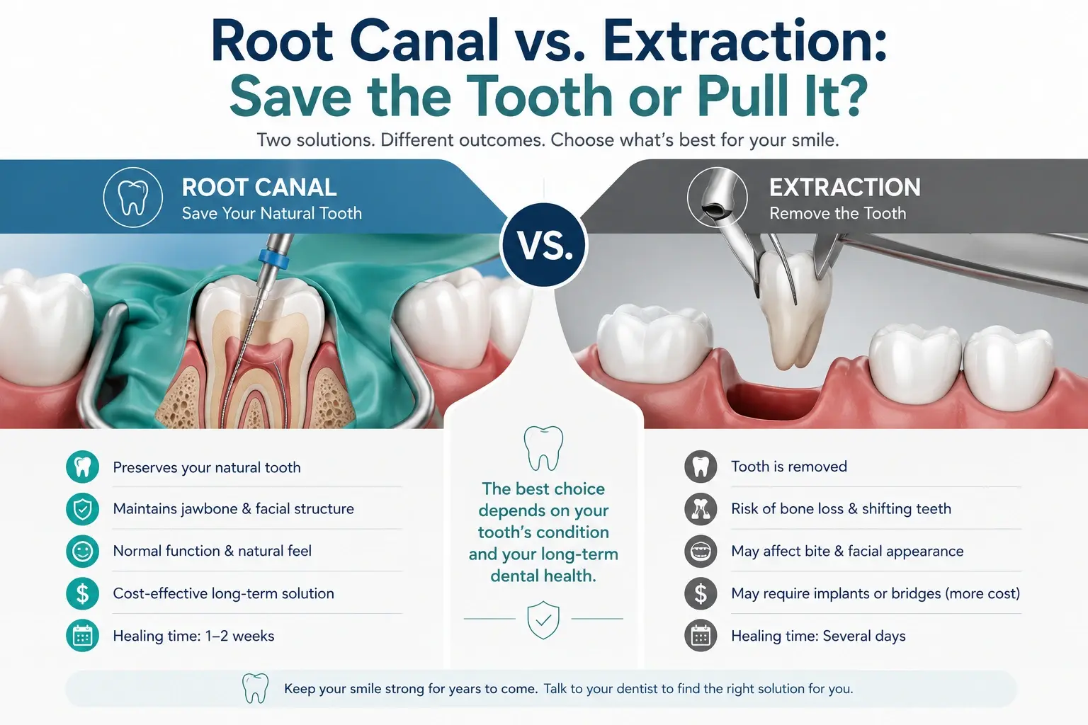 Root Canal vs. Extraction: Save the Tooth or Pull It?